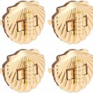 4 Sets Purse Turn Lock Clasp, Purse Closure Latches Shell-Shaped Twist Lock Allo