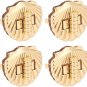 4 Sets Purse Turn Lock Clasp, Purse Closure Latches Shell-Shaped Twist Lock Allo