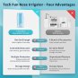 Tech Fun Neti Pot Sinus Rinse Kit, Nose Cleaner 300 ML Nasal Wash Bottle for Adu