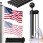 Flag Pole for outside in Ground - 16 FT Heavy Duty Flagpole Kit for Yard - Extra