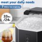 Ice Maker Countertop, 10,000Pcs/33Lbs/Day, Portable Nugget Ice Maker Machine wit