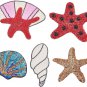 5 Pcs Shell Sequin Applique Patch Sequins Marine Animal Sew on Patch for DIY Iro