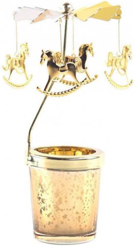 Spinning Candle Holder Christmas Rotary Tealight Candle Holder Rotating Candlest