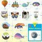 300 PCS Stickers Pack (50-850Pcs/Pack), Colorful VSCO Waterproof Stickers, Cute