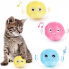 Plush Catnip Balls,3 Pack Chirping Cat Toys Balls with 3 Lifelike Animal Sounds