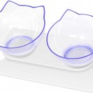 Cat Bowls Elevated Cat Food Water Bowls Set, 15° Tilted Raised Cat Bowls, anti V