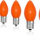 C7 Halloween Replacement Bulbs, Orange Ceramic Christmas Lights Bulbs, Outdoor P