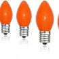 C7 Halloween Replacement Bulbs, Orange Ceramic Christmas Lights Bulbs, Outdoor P