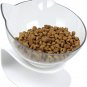 QIYADIN Tilted Raised Posture Cat Food Bowl Neck Protection anti Vomiting 15 Deg