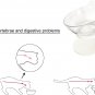 QIYADIN Tilted Raised Posture Cat Food Bowl Neck Protection anti Vomiting 15 Deg