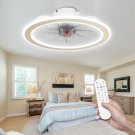 HUMHOLD Modern 19" Ceiling Fan with Lights and Remote Control, Reversible Quiet