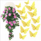 3D Butterfly Wall Stickers,Gold Butterfly for Birthday Party Decorations Cake De