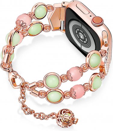 Stretchy Luminous Beaded Apple Watch Band Compatible with Apple Watch Band 49Mm
