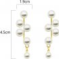 Long Pearl Earrings Pearl Drop Earrings Pearl Statement Earrings for Women Pearl