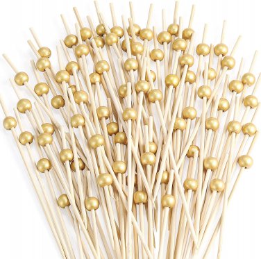 200 Pcs Cocktail Picks, 4.7 Inch Toothpicks for Appetizers, Bamboo Cocktail Stic
