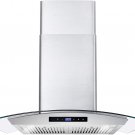COSMO 668WRCS75 Wall Mount Range Hood with Ducted Exhaust Vent, 3 Speed Fan, Sof