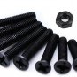 Olsscmlo M3X10Mm Flat Head Countersunk Machine Screws and Hex Nuts Black, Philli