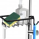 Sponge Holder for Kitchen Sink with Hooks Stainless Steel Detachable Hanging Fau