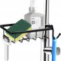 Sponge Holder for Kitchen Sink with Hooks Stainless Steel Detachable Hanging Fau