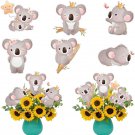 Koala Party Table Centerpieces - 12 Pcs Koala Theme Double Sided Toppers for Bab