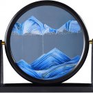 Quicksand Painting Ornament,Round Glass Deep Sea Sandscape Rotate 3D Dynamic San
