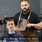 Large Hand Mirror Wall Mount Hand Mirror Salon Barber Mirror with Handle ï¼9â W X