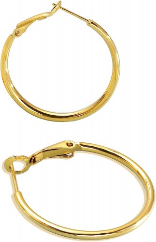 Pack of Titanium Huggie Hoop & Cubic Zirconia Stud Earrings Hypoallergenic for S