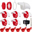 Chicken Feeder Automatic Chicken Feeders and Waterers Set, 6 Chicken Feeder Port