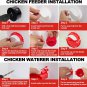 Chicken Feeder Automatic Chicken Feeders and Waterers Set, 6 Chicken Feeder Port