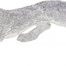 Polystone Leopard Bejeweled Sculpture, 23" X 5" X 6", Silver