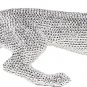 Polystone Leopard Bejeweled Sculpture, 23" X 5" X 6", Silver