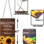 Do Not Disturb Door Hanger Sign,Wooden Double-Sided Printing Sunflowers Office D