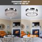 FRIXCHUR Modern Crystal Chandeliers Flush Mount Crystal Ceiling Light LED Raindr