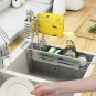 Expandable Kitchen Sink Caddy Sponge Holder,Stainless Steel Telescopic Sink Stor