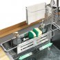 Expandable Kitchen Sink Caddy Sponge Holder,Stainless Steel Telescopic Sink Stor