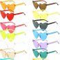 16 Pairs Heart Shaped Rimless Sunglasses Frameless Heart Sunglasses Transparent