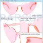 16 Pairs Heart Shaped Rimless Sunglasses Frameless Heart Sunglasses Transparent