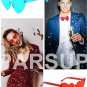 16 Pairs Heart Shaped Rimless Sunglasses Frameless Heart Sunglasses Transparent