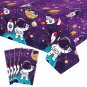 Outer Space Party Tablecover, 4 Pcs Birthday Party Decorations Plastic Tableclot