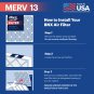 BNX Trufilter 20X20X1 Air Filter MERV 13 (4-Pack) - MADE in USA - Electrostatic