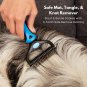 Dog and Cat Dematting Deshedding Brush Tool - Double Sided Undercoat Rake Sheddi