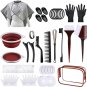 Hair Dye Kit 30 PCS Hair Coloring Kit, Hair Dye Brush and Bowl Set with Tinting