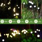 2PCS 10 Head Solar Powered Firefly Lights, 10 LED Outdoor Waterproof Solar Starb