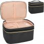 Makeup Bag, Cosmetic Case, Travel Cosmetic Bag for Women and Girls, Dual Layer M