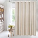 Beige Shower Curtain Liner Set with Plastic Hooks, Cream Fabric Shower Curtain L