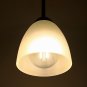 Pendant Light Fixtures, 42 Inch Adjustable Vintage Hanging Lamp, Matte White Gla