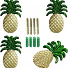 4 Pcs Pineapple Decorative Wall Hooks, Fruits Coat Hook, Wall Mounted Hanger, Wa