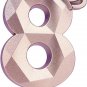 Number 8 Candle, 3.1â Large 8Th Happy Birthday Candle with Exquisite 3D Crown De