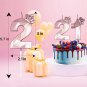 Number 8 Candle, 3.1â Large 8Th Happy Birthday Candle with Exquisite 3D Crown De