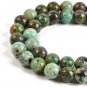 90Pcs 4Mm Natural African Turquoise Gemstone round Spacer Loose Stone Beads for